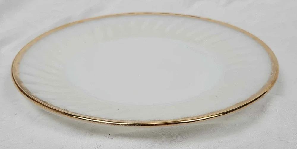 Vintage Oven Fire-King Ware White Porcelain Plate